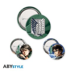 ATTACK ON TITAN - Przypinki - Eren i Levi